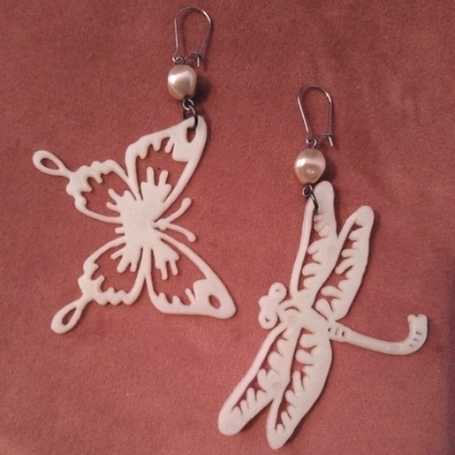 Glow In The Dark Night Party Club Earrings Butterfly Dragonfly New